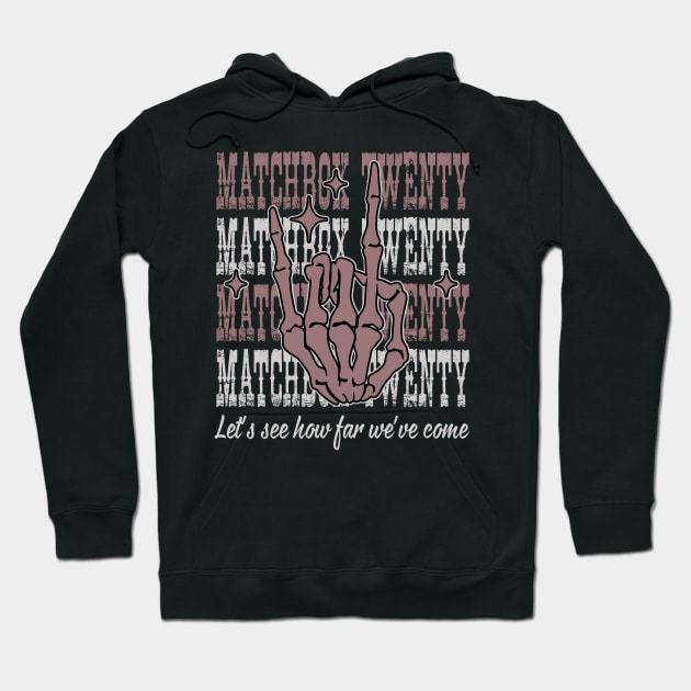 Let's See How Far We've Come Quotes Music Skeleton Hand Hoodie by Monster Gaming